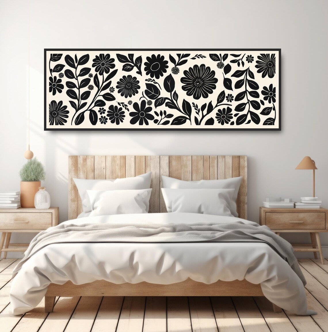 Black And White Abstract Botanical Art Print - Image 4