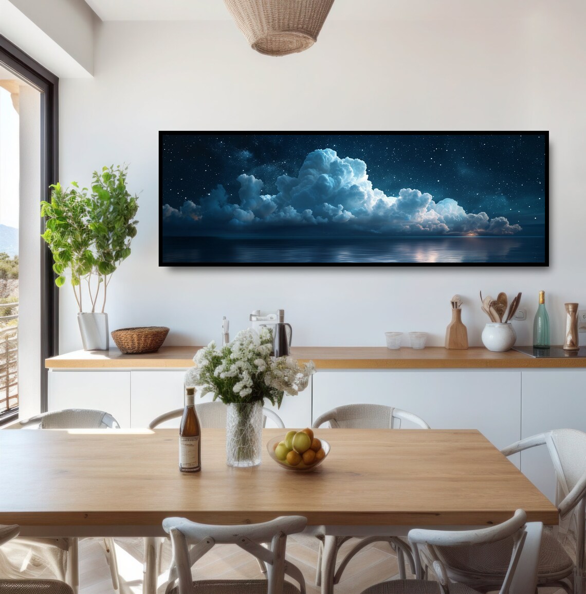 Floating Cloud Formation On Water, Van Gogh-Inspired Art Print - Image 3