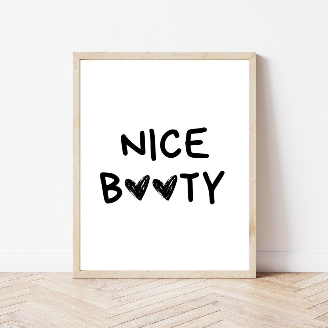 Nice Booty Humor Print, Abstract Modern Art - Image 2