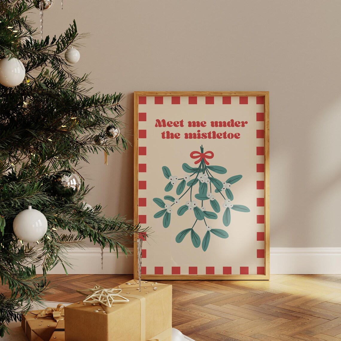 Meet Me Under The Mistletoe Christmas Poster - Image 3