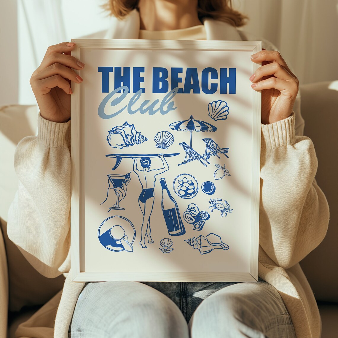 Beach Club Cute Summer Coastal Art Print - Image 4