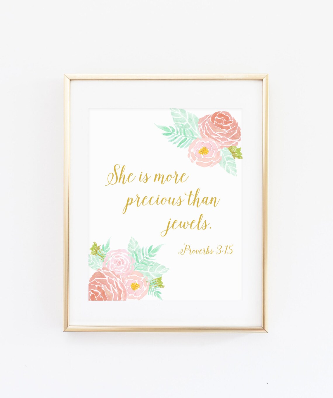 She Is More Precious Than Jewels Nursery Art Print