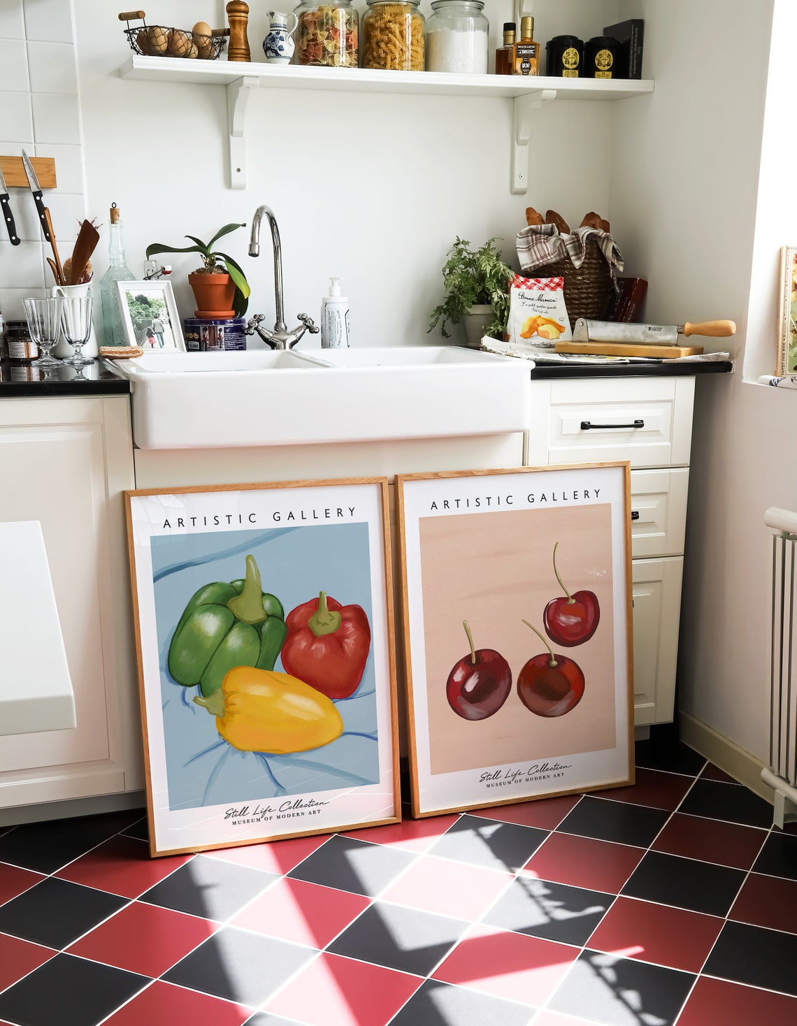 Bell Pepper Still Life Colorful Vegetable Kitchen Art Gallery Poster - Image 2
