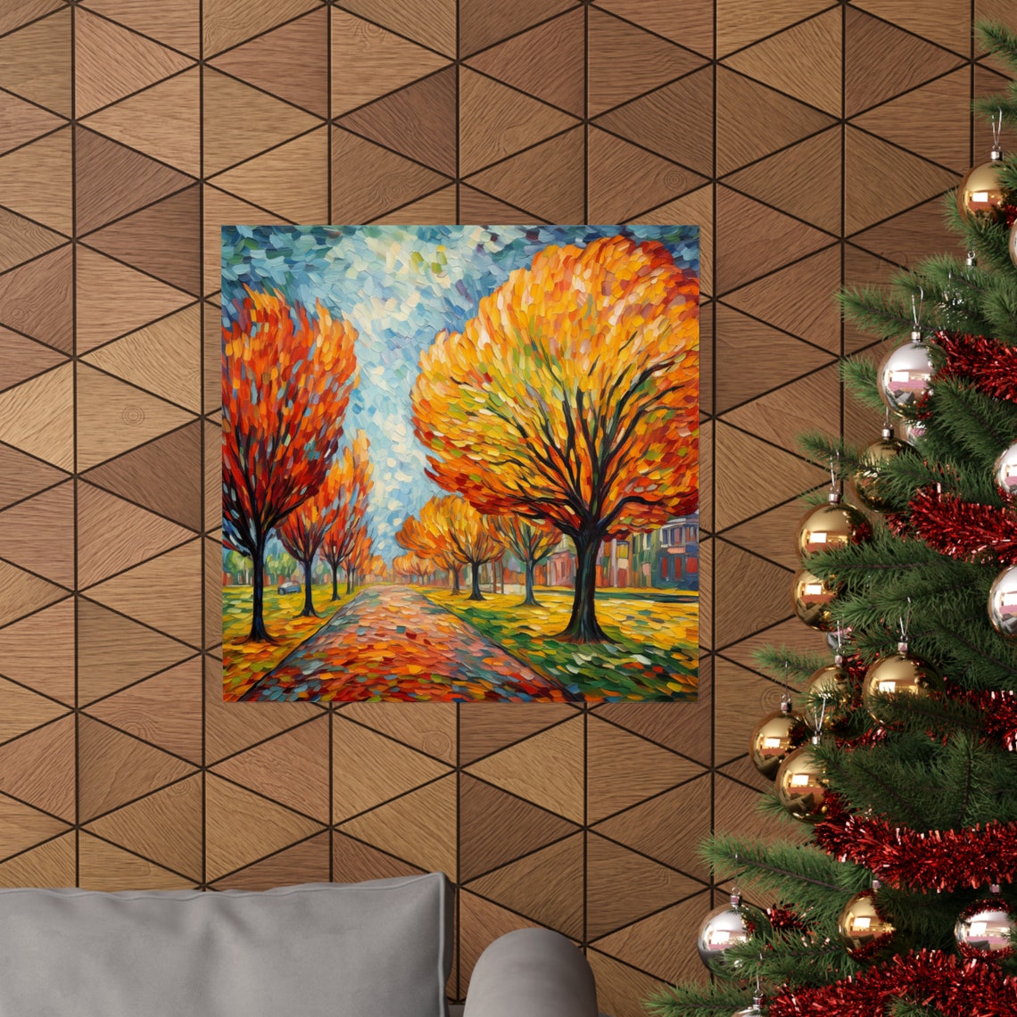 Walk Of The Fall, Post-Impressionist Scenic Art Print - Image 4