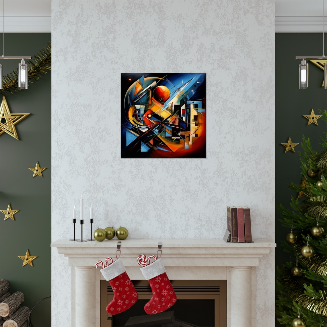 Futuristic Abstract Modern Geometric Shapes Poster - Image 2
