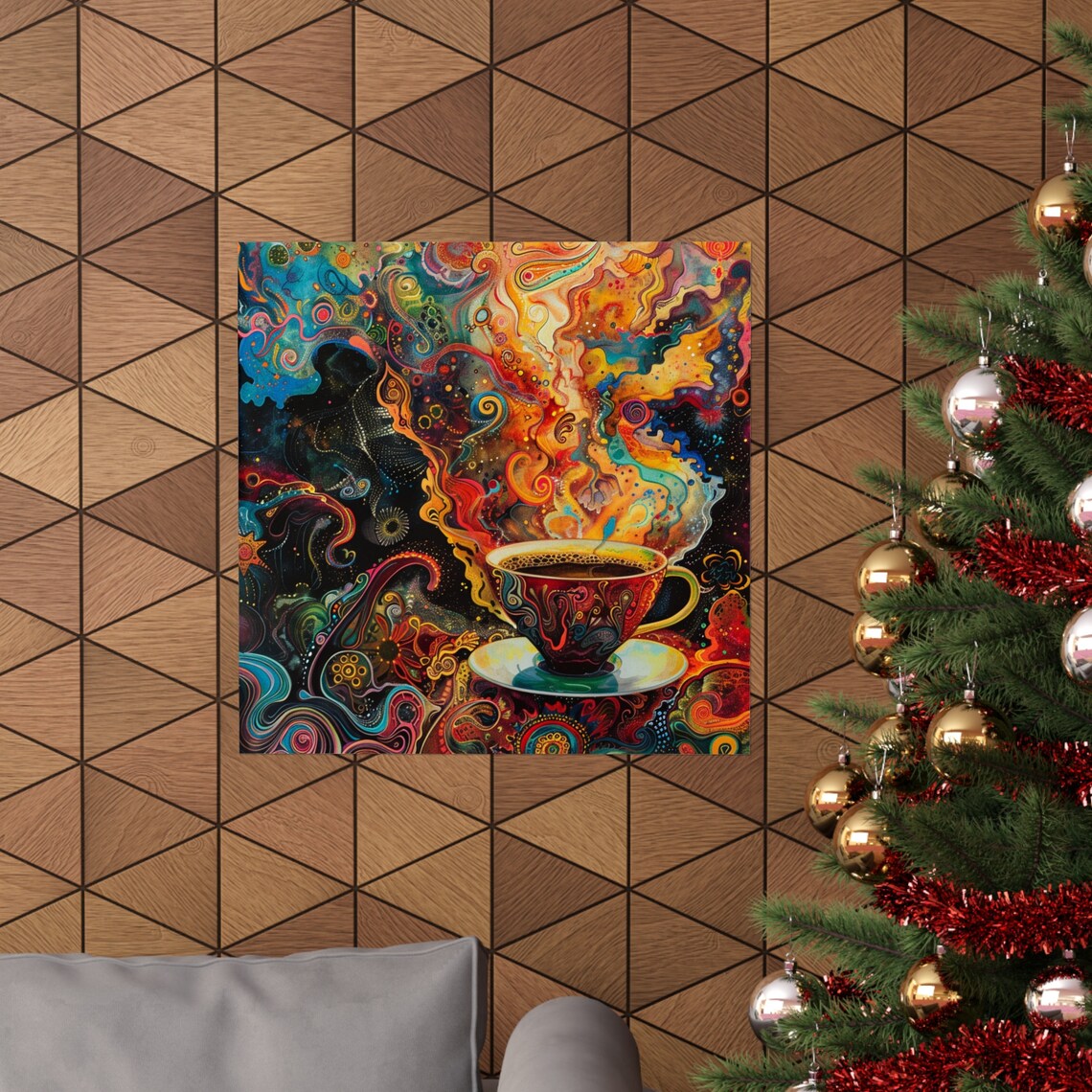 Trippy Coffee Abstract Art, Coffee Lovers Decor - Image 4