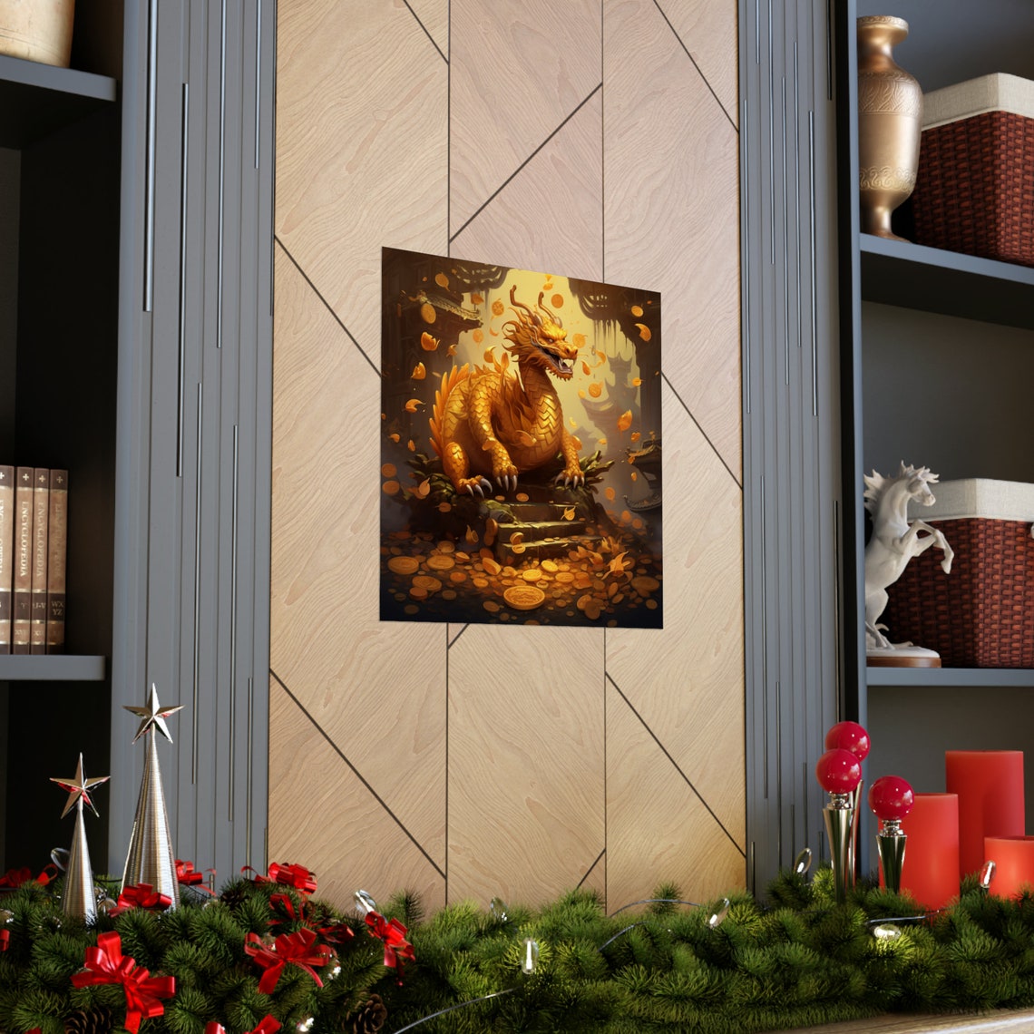 Year Of The Golden Dragon - Chinese Dragon Art Print - Image 3