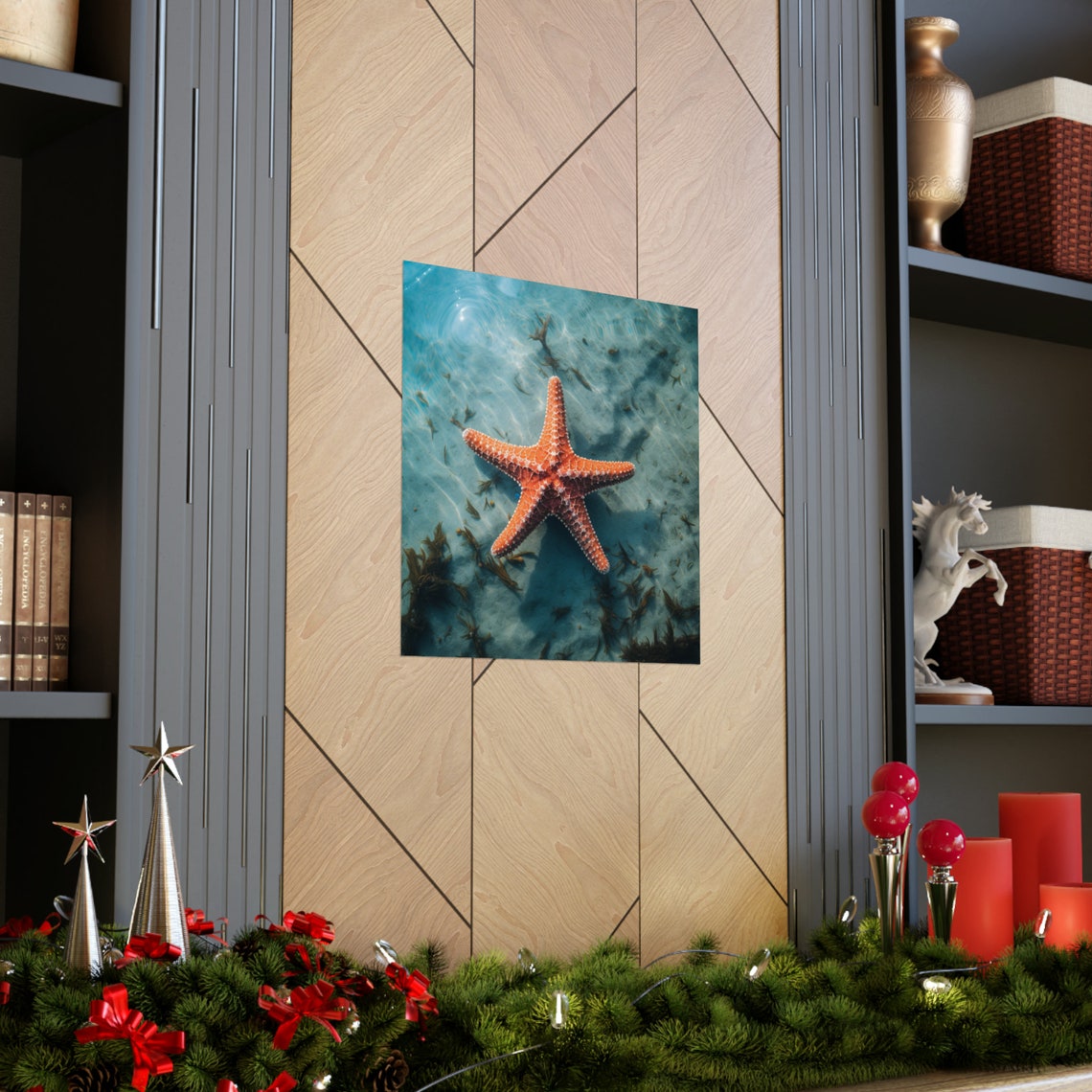 Lonely Starfish, Ocean Life Nursery Decor Poster - Image 3