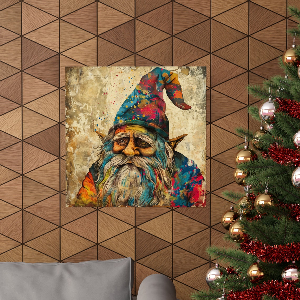 Hard Knock Gnome World, Vintage Gnome Art Poster - Image 4