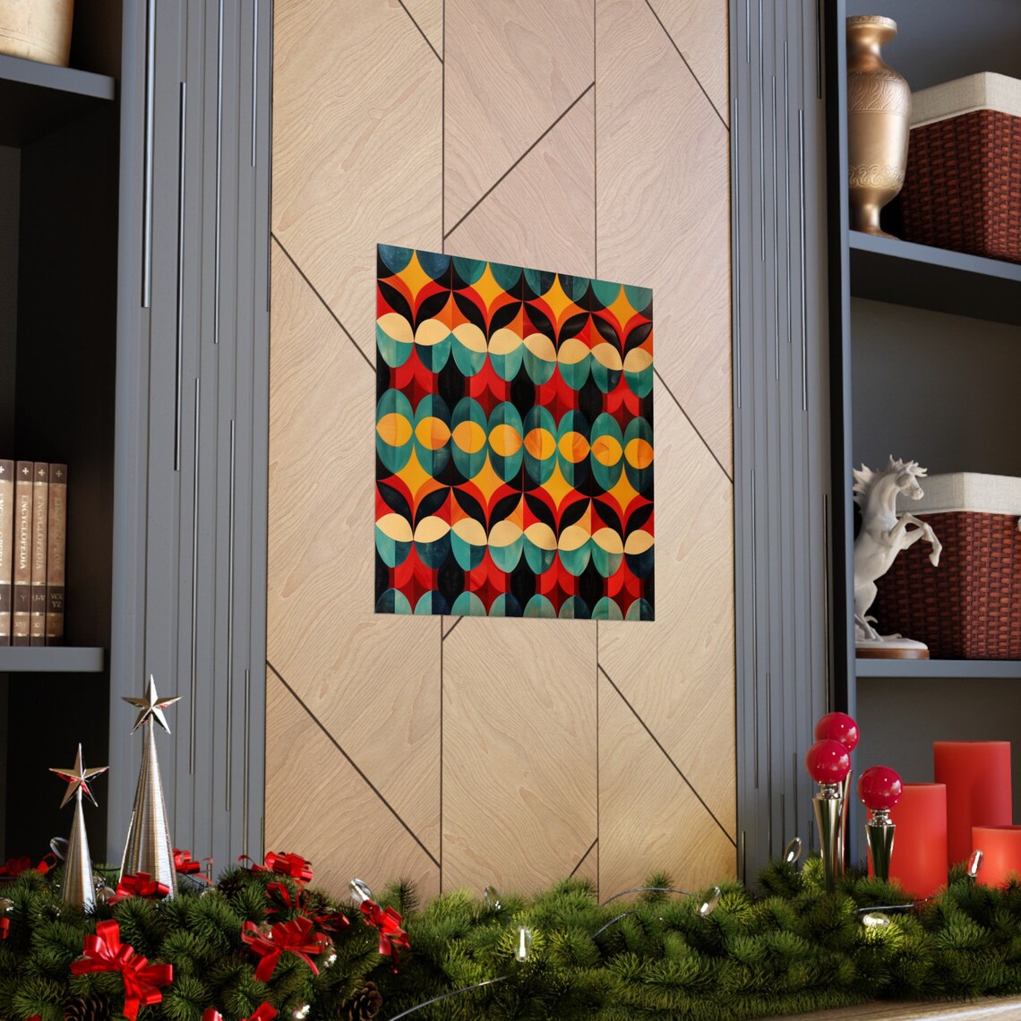 Abstract North Star Pattern, Modern Abstract Poster - Image 3