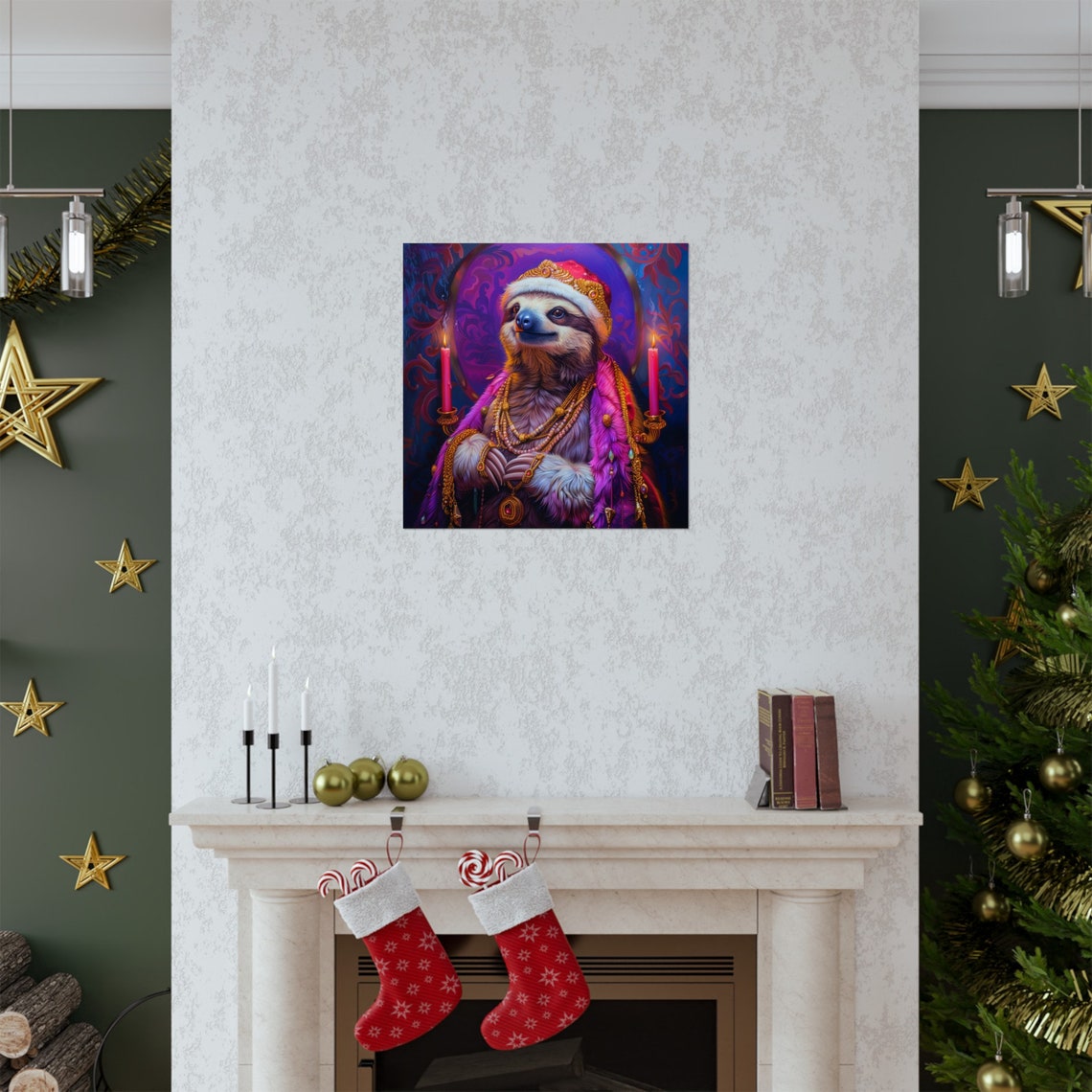 Sloth Priest Poster, Cute Religious Animal Art - Image 2