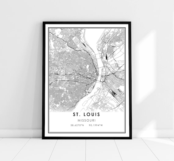 St. Louis Map Poster, Missouri City Travel Map