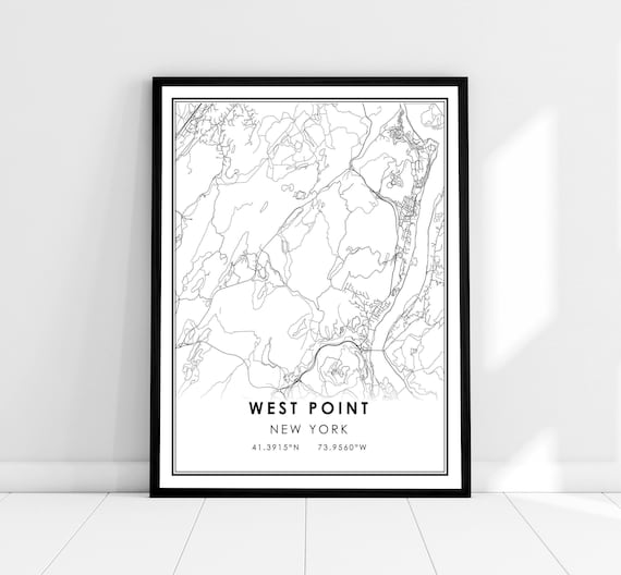 West Point Map Travel Poster, City Map Art
