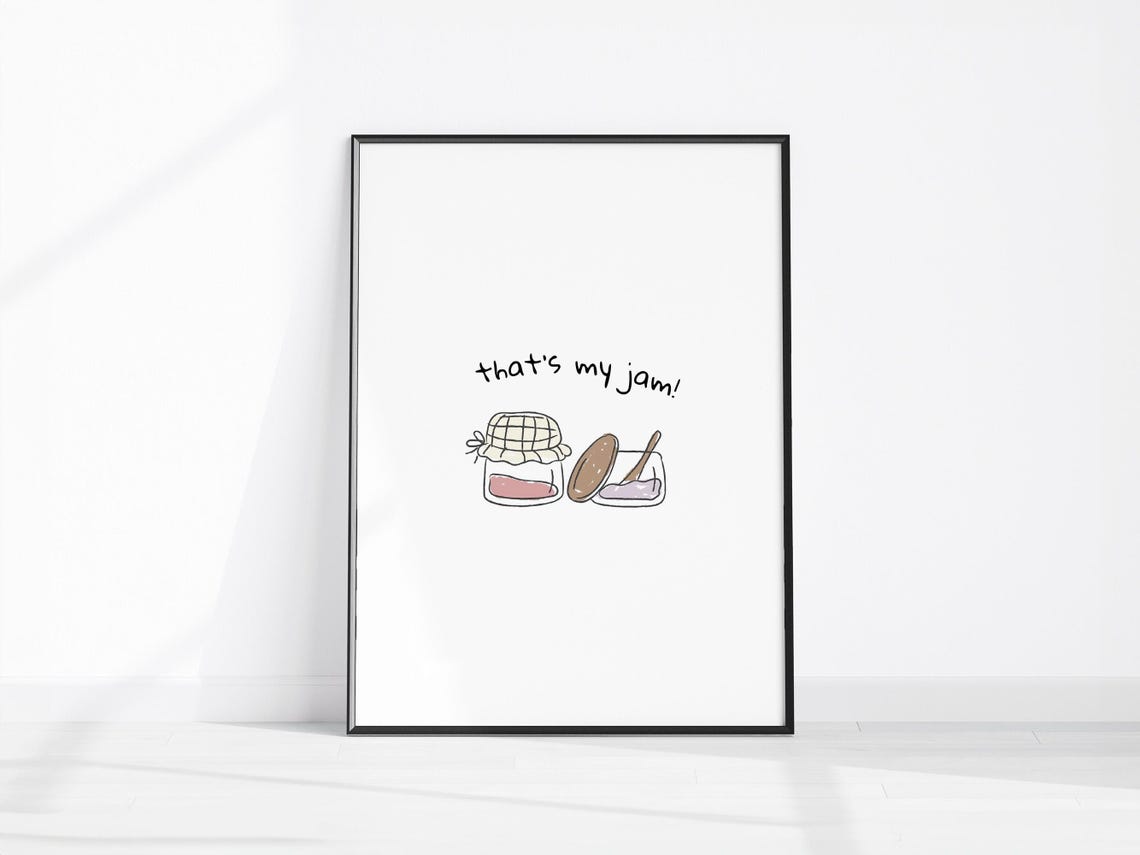 Thats My Jam Funny Quote Jam Jars Cute Kitchen Decor Gift Poster