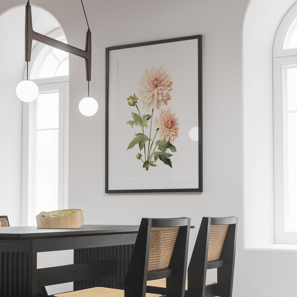 Dahlia Vintage Botanical Art Print - Image 3