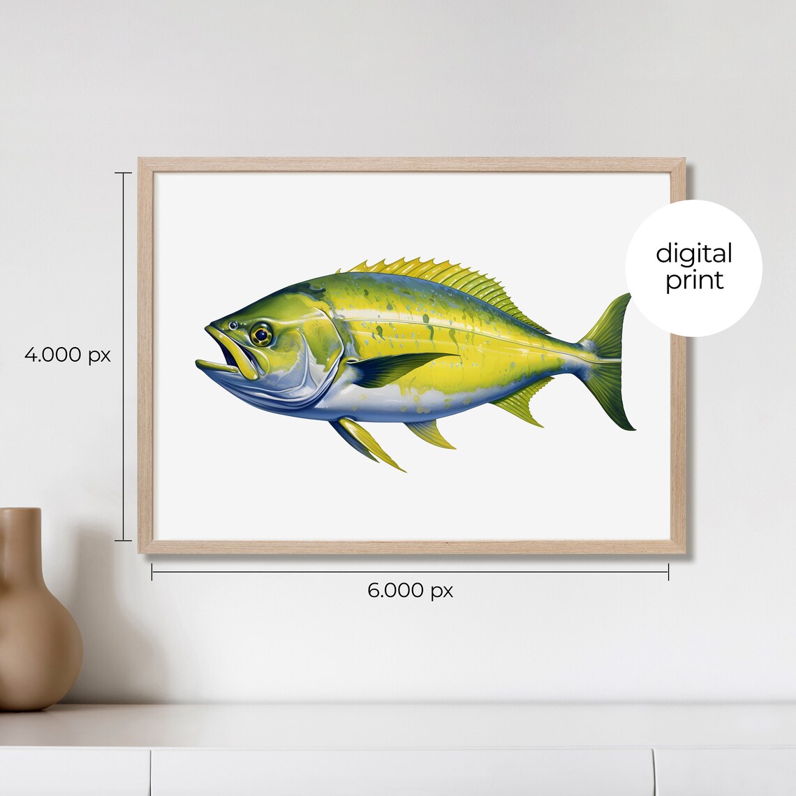 Mahi Mahi Vintage Illustration Fish Poster - Image 2