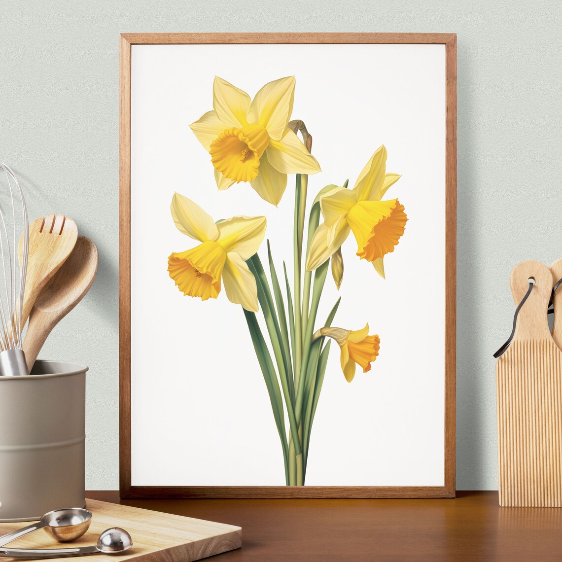 Vintage Daffodil Botanical Art Print, Flower - Image 2