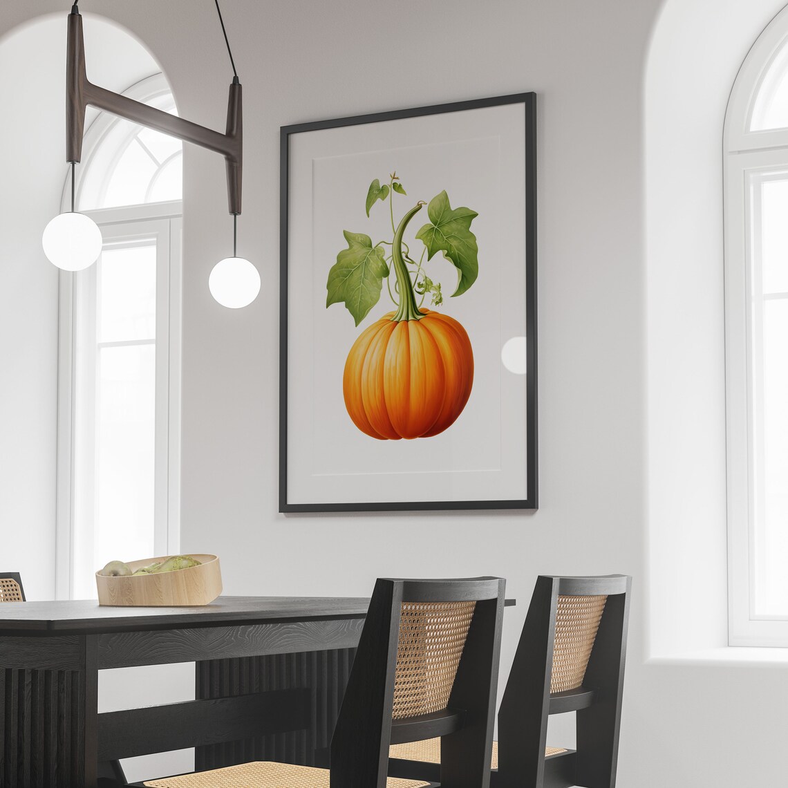 Pumpkin Vintage Minimal Poster, Kitchen Wall Art - Image 2