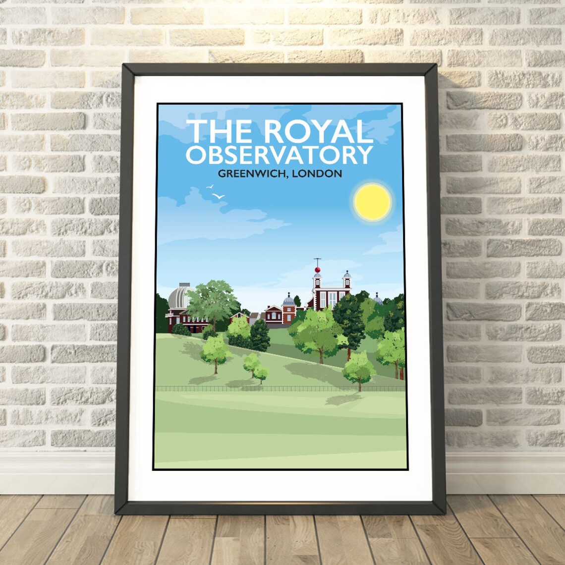 The Royal Observatory Greenwich London Vintage Style Travel Poster