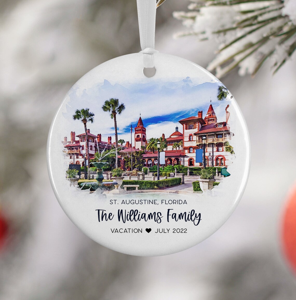 St Augustine Florida Personalized Travel Souvenir Art Print
