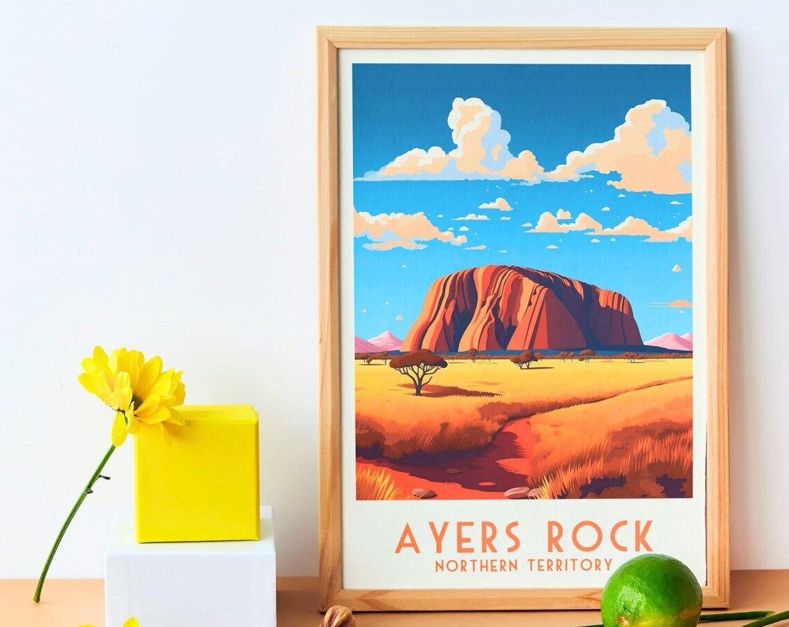 Ayers Rock Uluru Northern Territory Outback Sunrise Travel Poster - Image 3