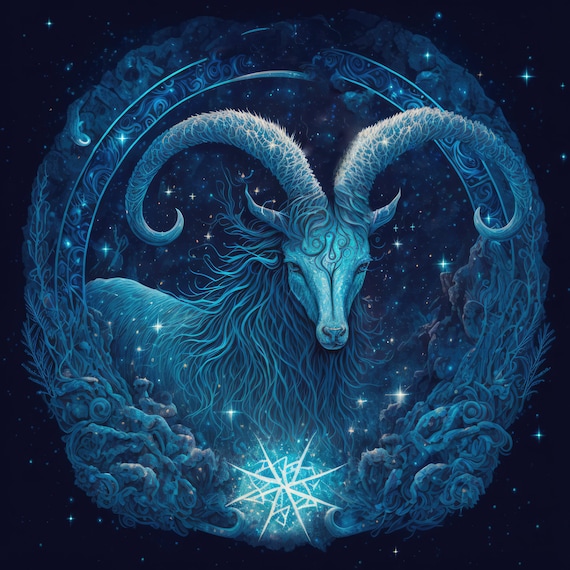 Capricorn Zodiac Art, Art Print