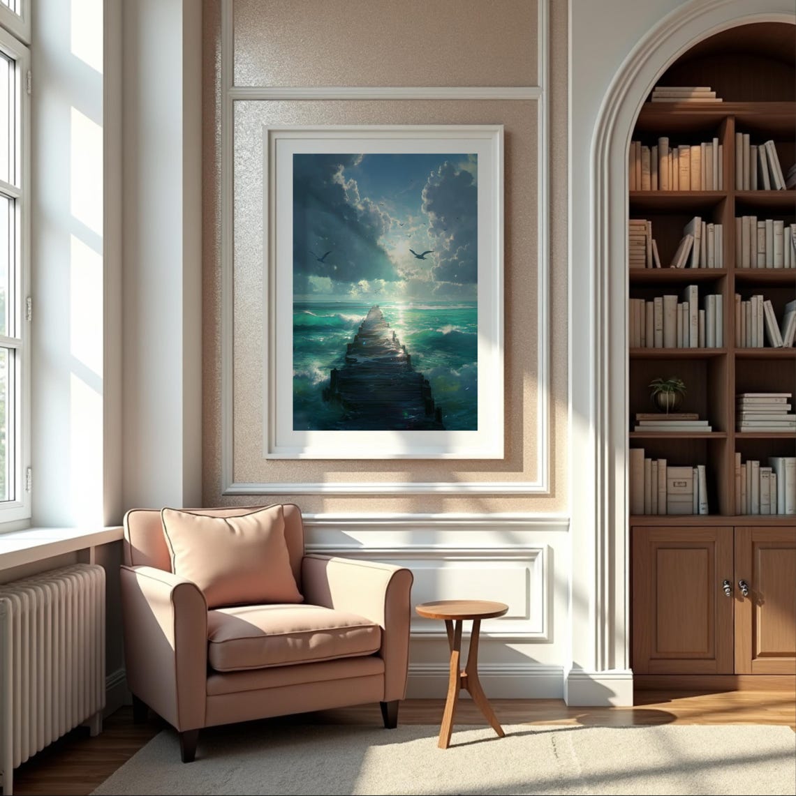 Anime Seascape Print Ghibli Style Ocean View 5 Sizes