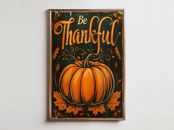 Colorful Thanksgiving Art Vintage Maximalist Home Decor Farmhouse Wall Rustic French Country Cozy Cottage Core