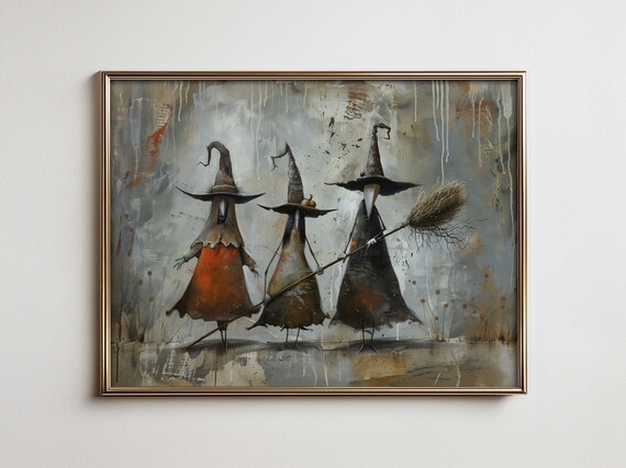 Magical Witchy Wall Art Halloween Prints Home Decor Candy Witch Rustic Farmhouse Witchcraft Poster