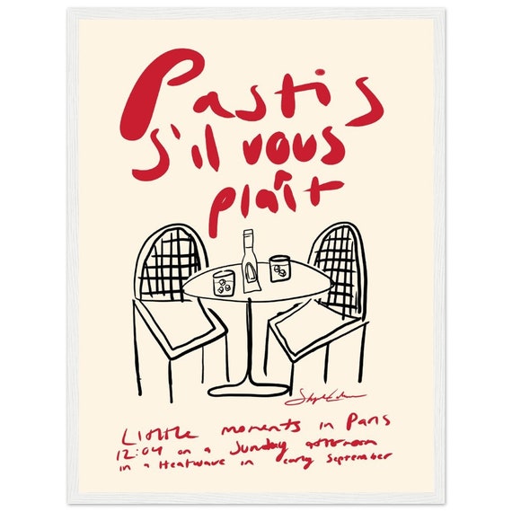 Pastis Please Vintage Food & Wine Poster