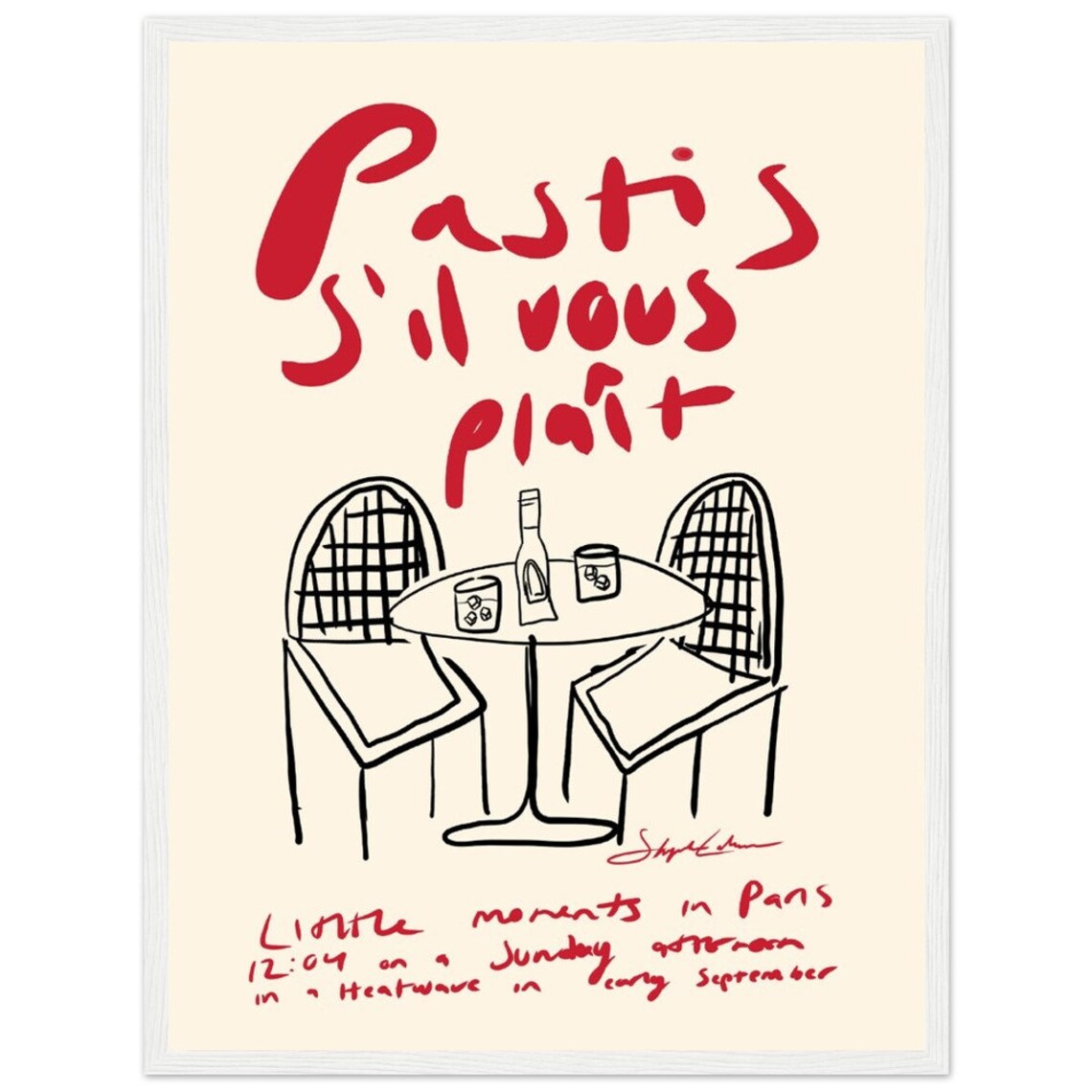 Pastis Please Vintage Food & Wine Poster