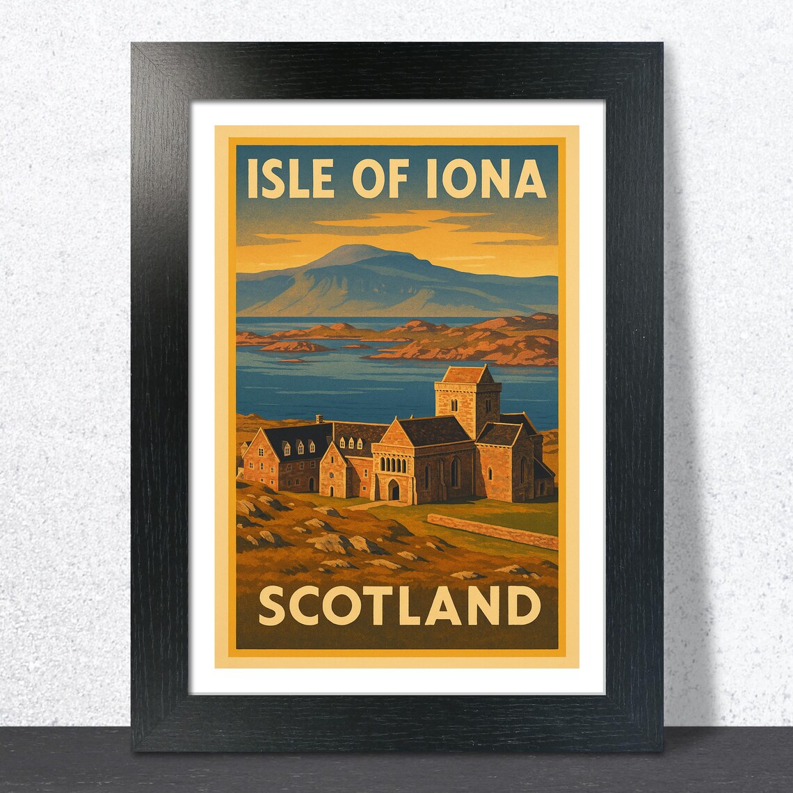 Isle Of Iona Vintage Travel Poster, Scotland