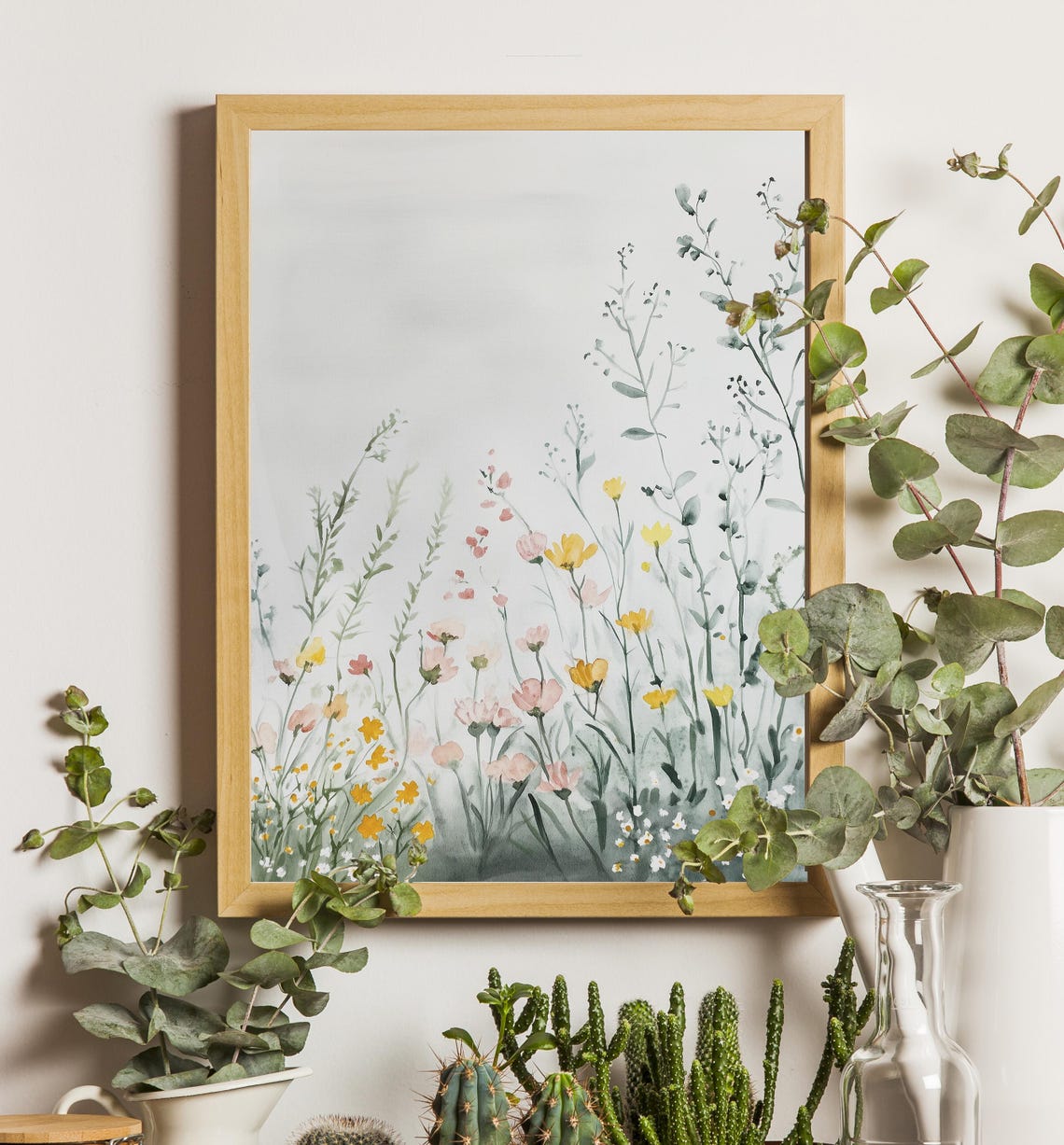 Wildflowers Painting Spring Flower Watercolor Art Print Field Of Flowers Wall Art Landscape Print Meadow Artwork Wildflower Girl - Image 4