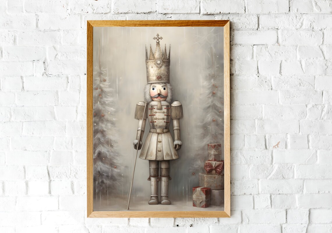 Nutcracker Christmas Vintage Style Art Print - Image 2