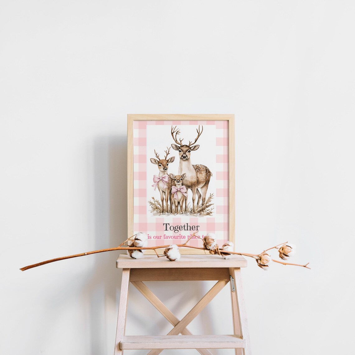 Christmas Reindeer Family Gift, Whimsical Winter Art Print - Image 2