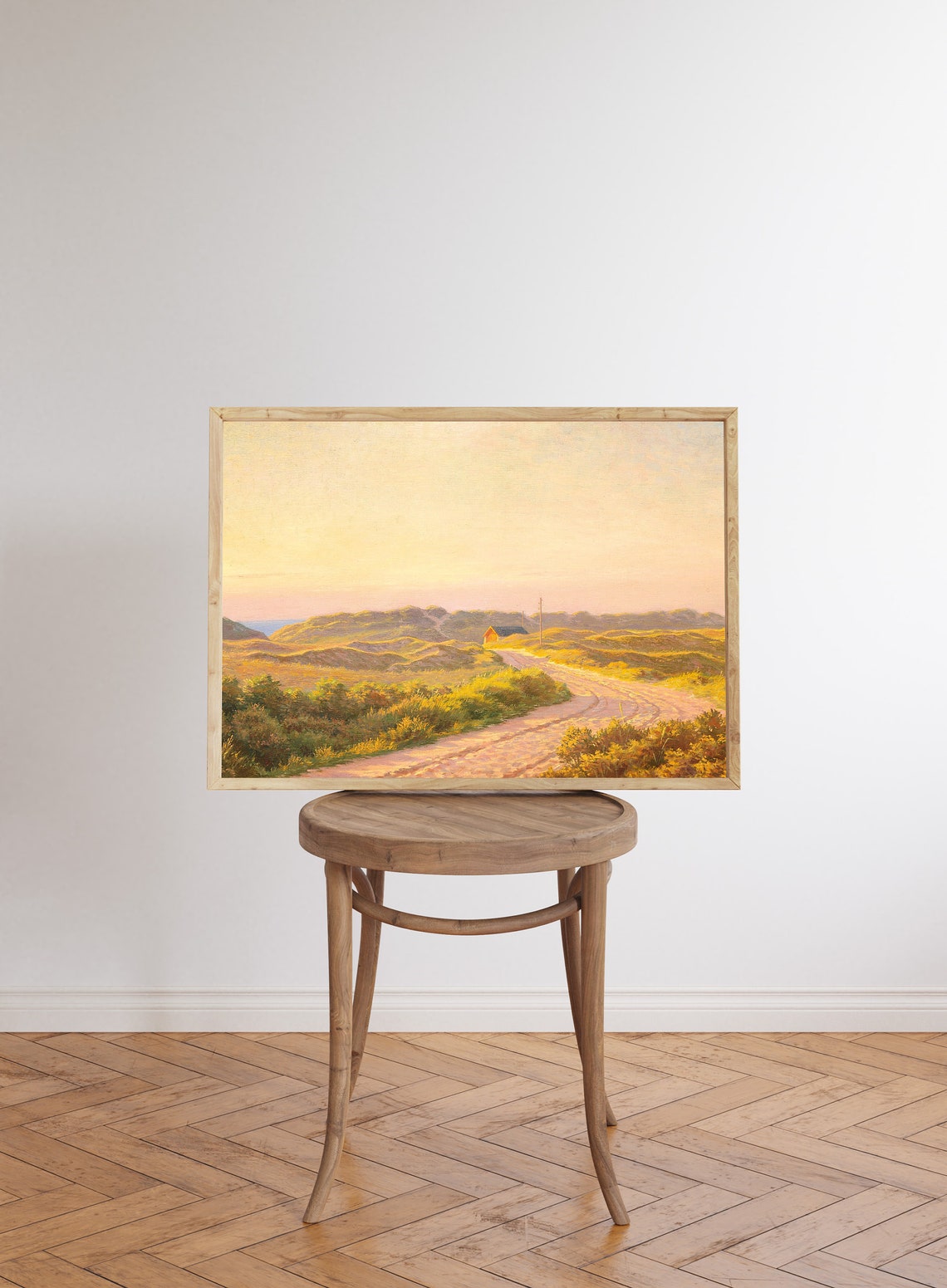Golden Dune Heath Sandy Road Sunset Vintage Landscape Painting Poster - Image 7