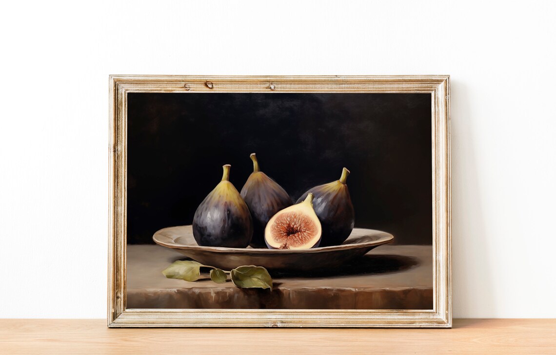 Fig Art Print, Vintage Fruit Still Life - Image 2