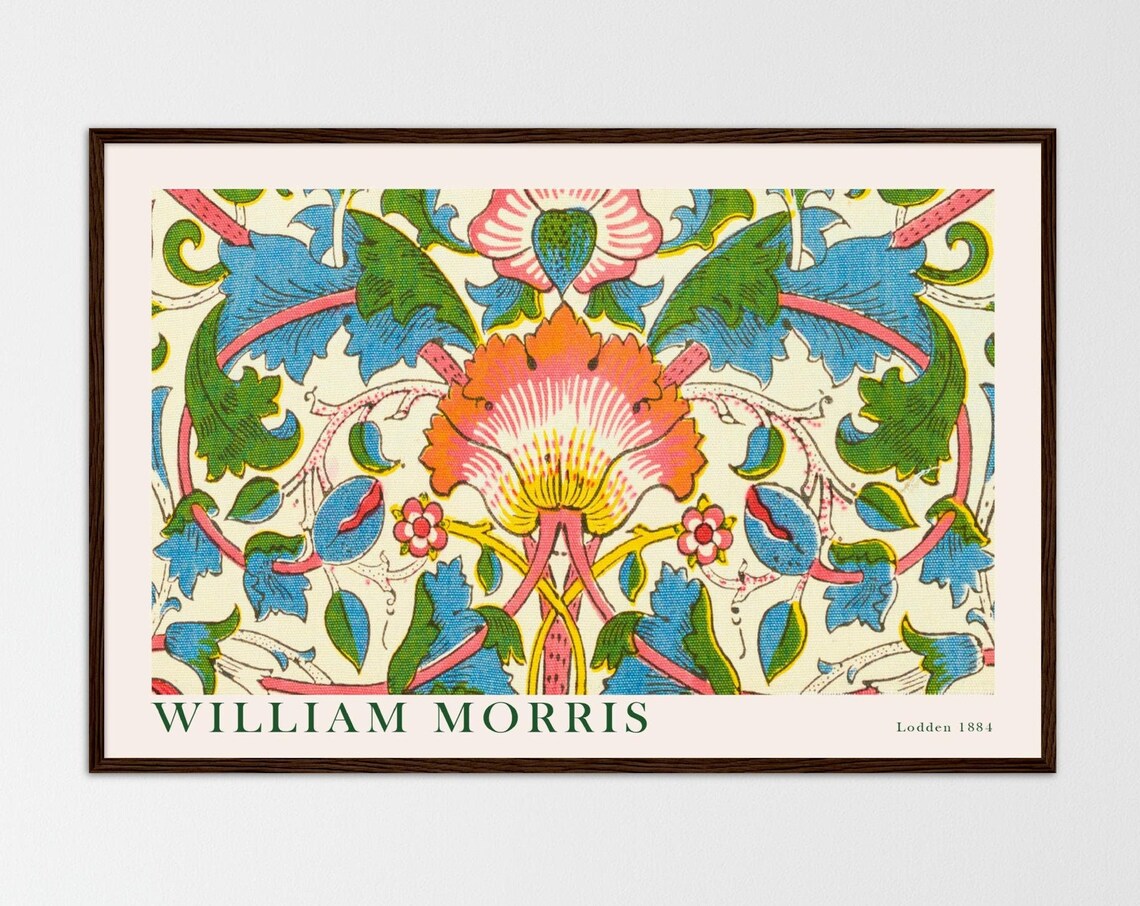 William Morris Exhibition Poster, Botanical Boho Decor