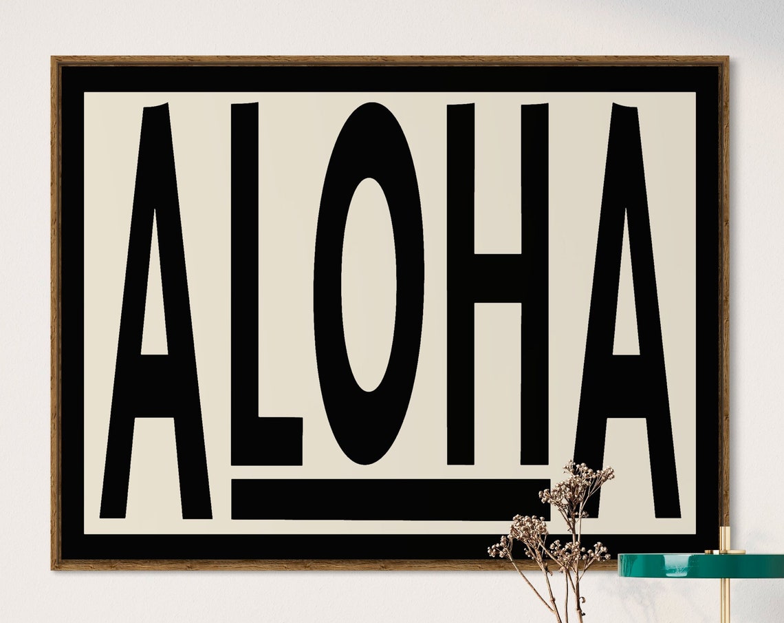 Hawaiian Aloha Modern Beach Art Print