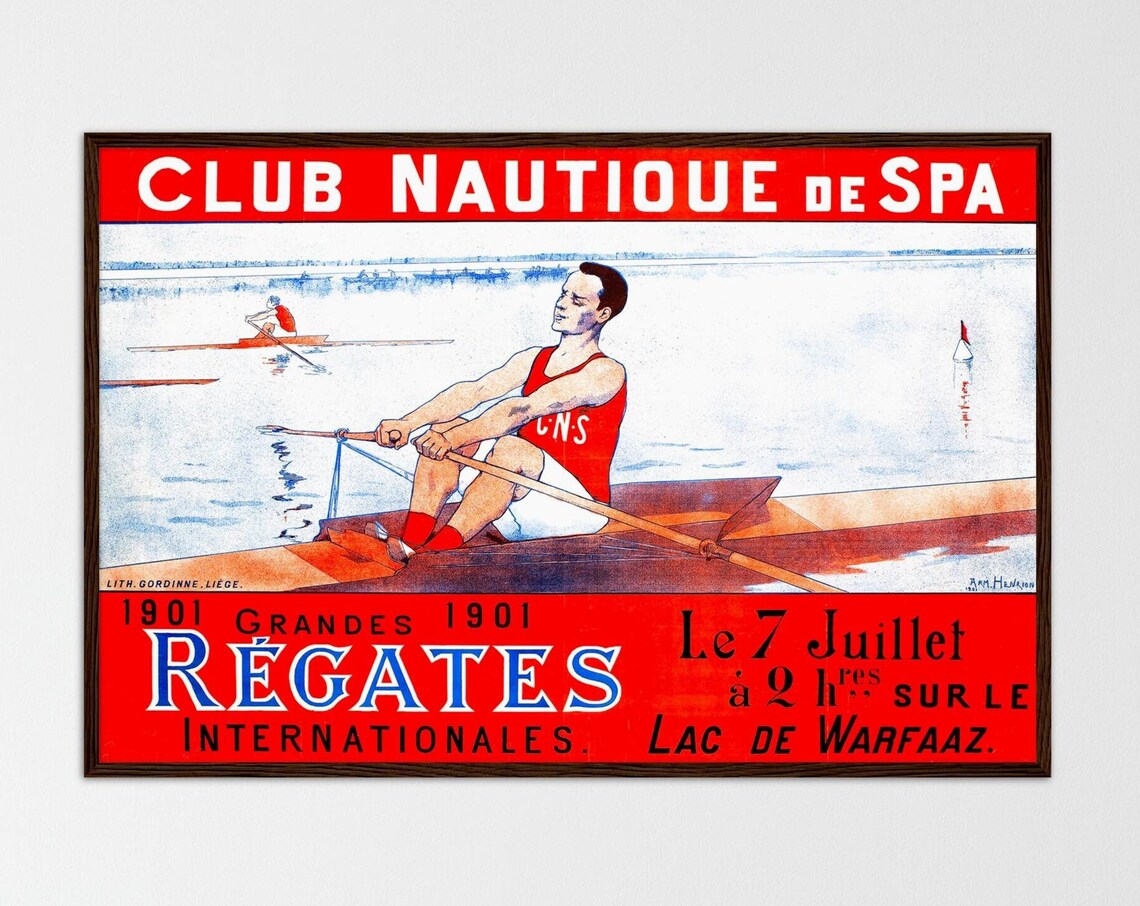 Vintage Water Sport Retro Advertisement Poster