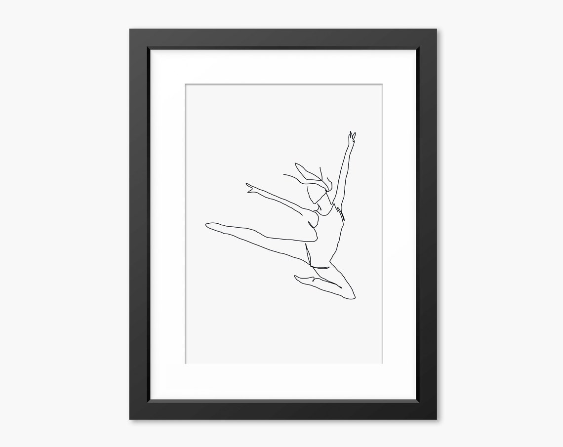 Gymnast Art Gymnast Print Gymnast Gifts For Girls Gymnastic Prints Gymnastic Print Black And White Line Drawing Of Woman Line Art