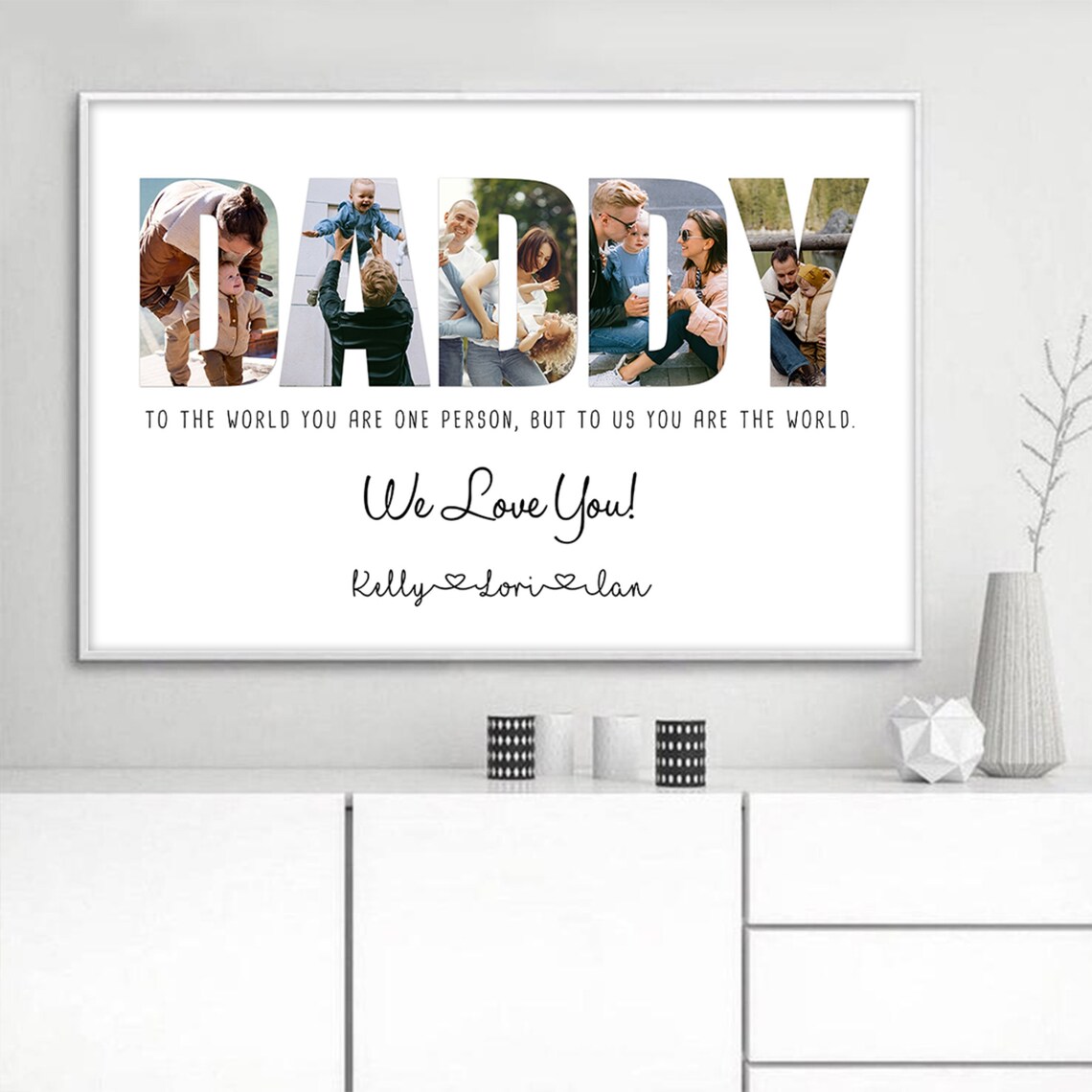 Personalized Fathers Day Gift For Dad, Wall Art Print - Image 2