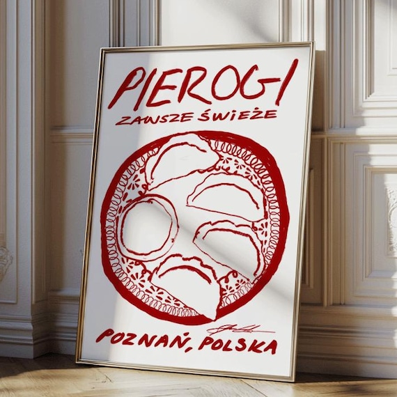 Pierogi Retro Food Bar Cart Decor Art Print