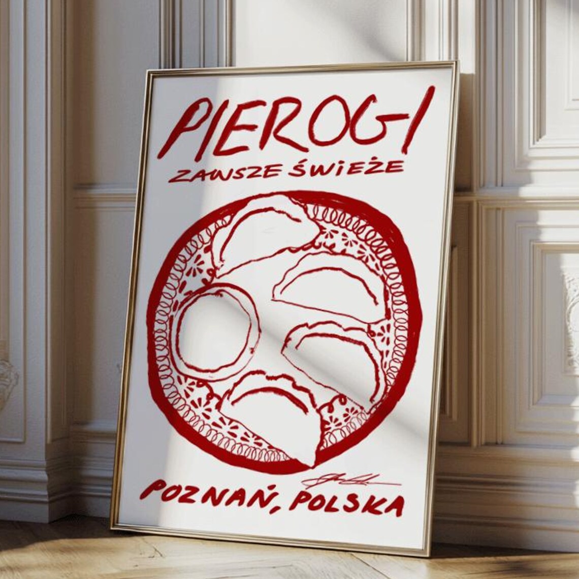 Pierogi Retro Food Bar Cart Decor Art Print