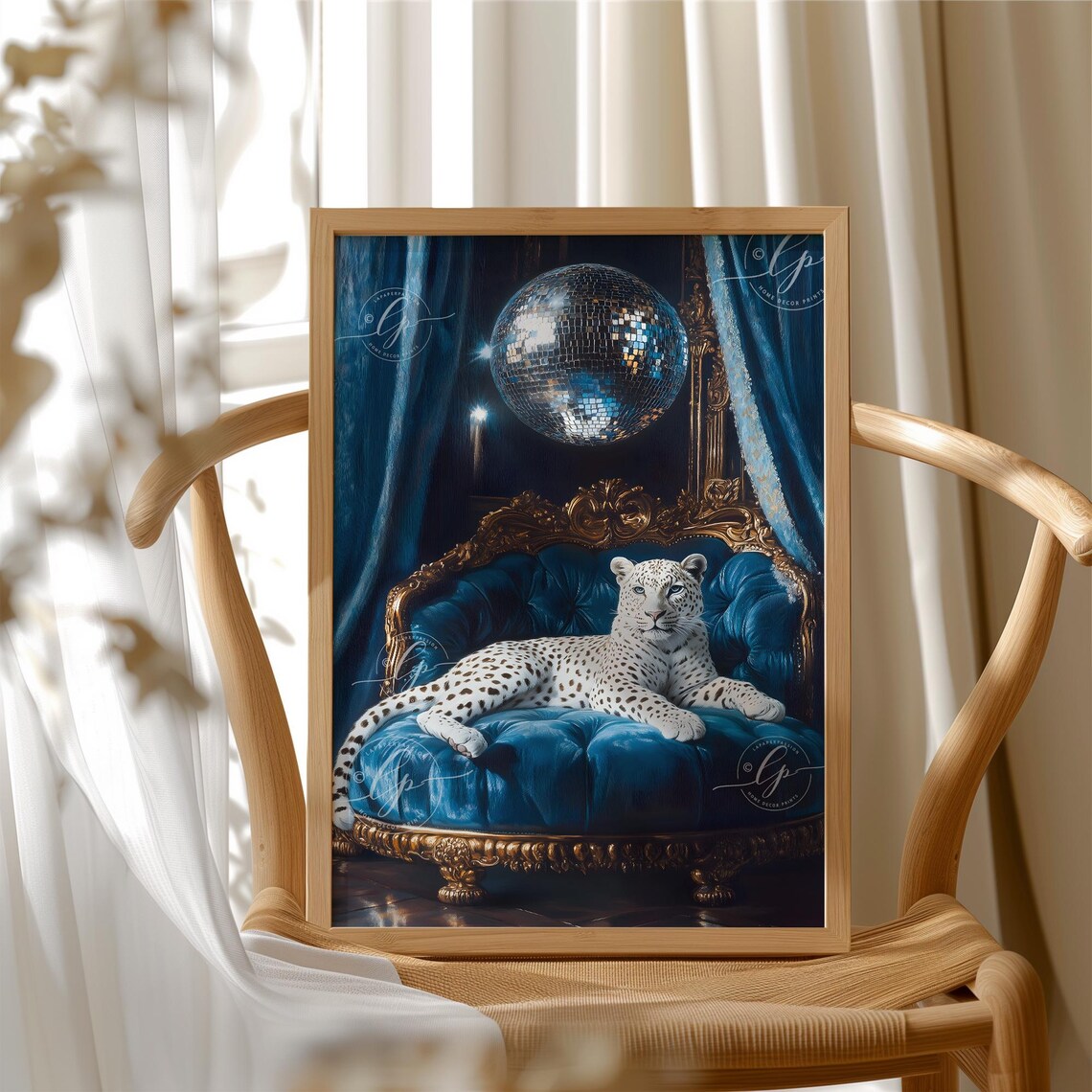 Leopard Print Disco Ball, Maximalist Poster - Image 2