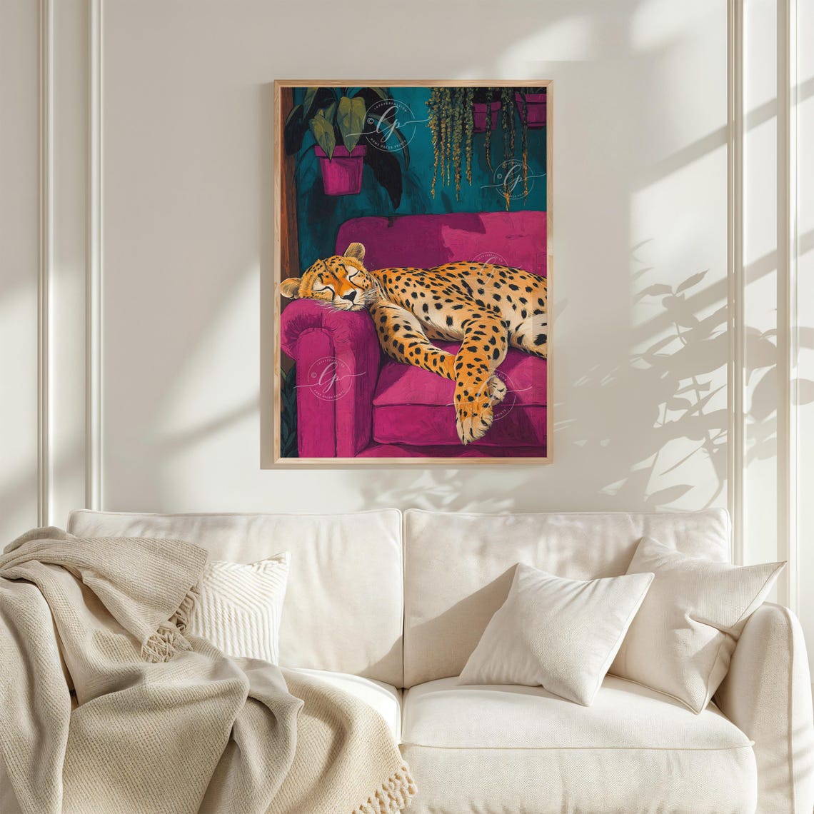 Cheetah Leopard Art Print, Eclectic Modern Decor - Image 4