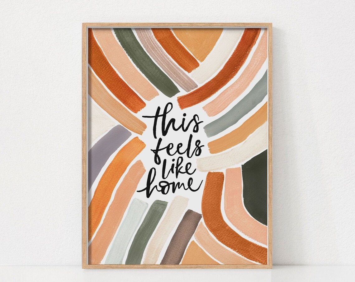 This Feels Like Home Boho Quote Art Print