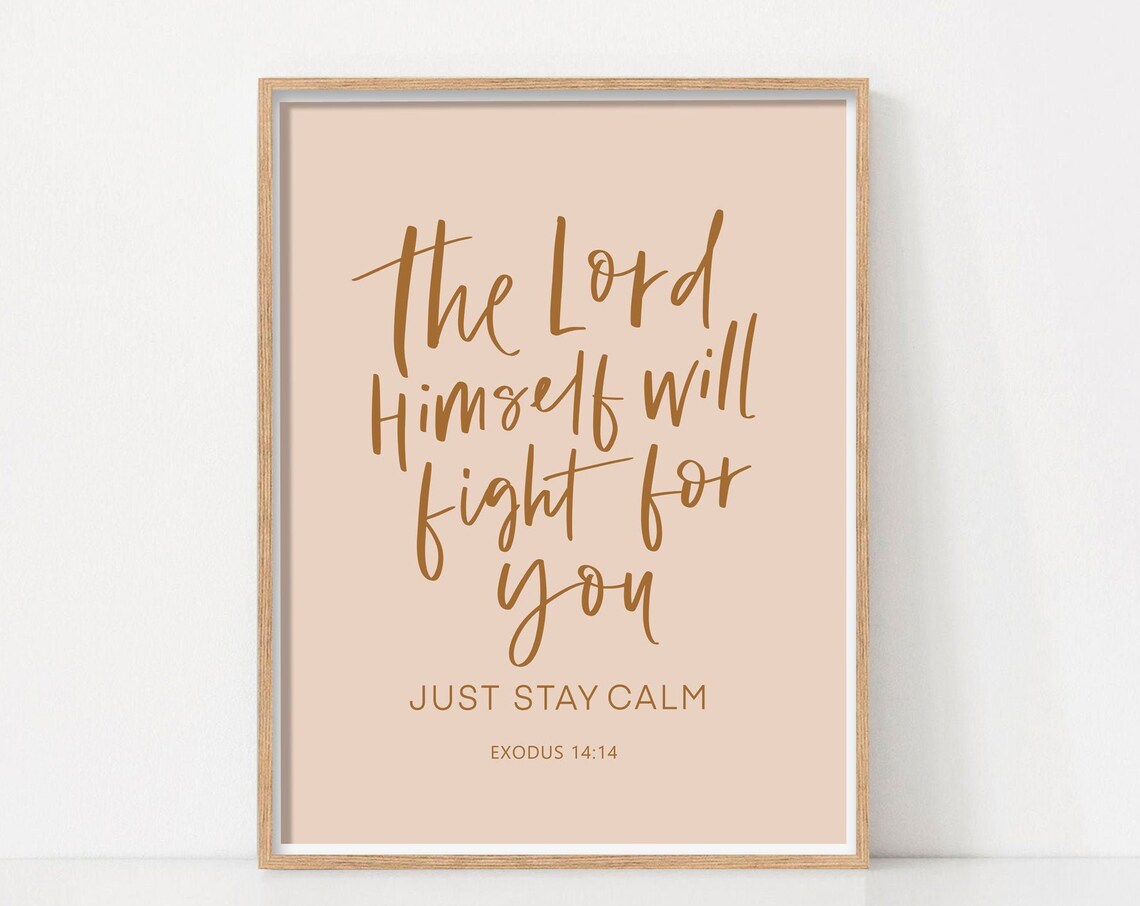 Exodus 14 Scripture Art Print, Boho Minimal Decor