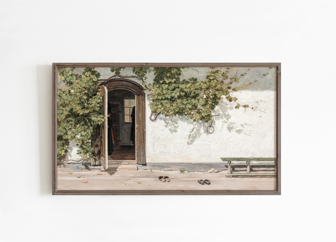 European Door Vintage Painting Art Print - Image 2