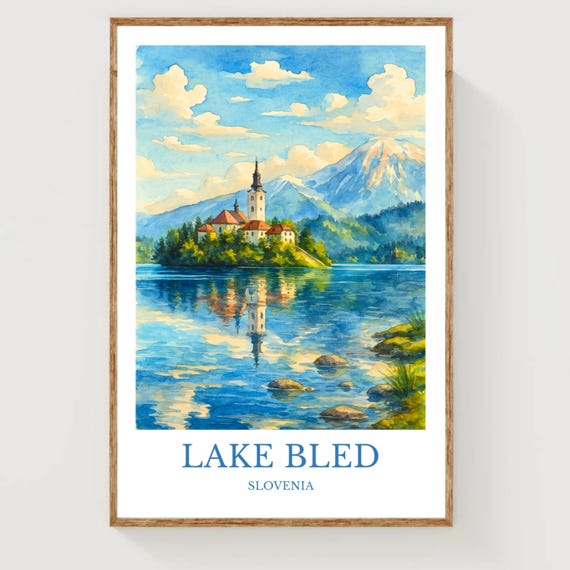 Lake Bled Travel Poster